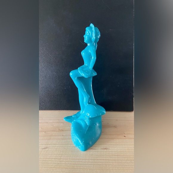 40s-50s “Aqua Ballerina” wax molded turquoise-colored collectible figurine🏊‍♀️💕 - Picture 6 of 10